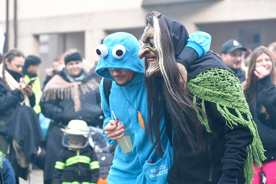 Aufw&auml;ndige Kost&uuml;me gab es beim Brackenheimer Faschingsumzug zu bestaunen. Zahlreiche Zuschauer s&auml;umten beim n&auml;rrischen Treiben die Stra&szlig;en.