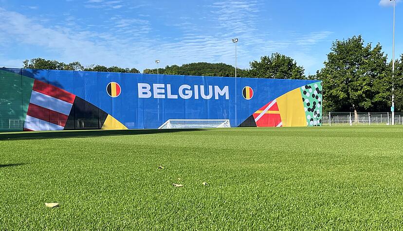 Das Trainingsgelände der belgischen Nationalmannschaft während der EM 2024. Die Belgier wohnen im Schlosshotel Monrepos in Ludwigsburg.
