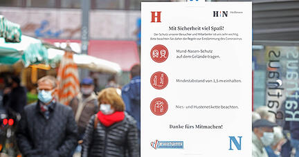 Maskenpflicht auf dem Heilbronner Wochenmarkt