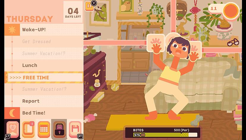 Zu viele Bites erwischt? Ab zur Fitness-Einlage im Wohnzimmer.