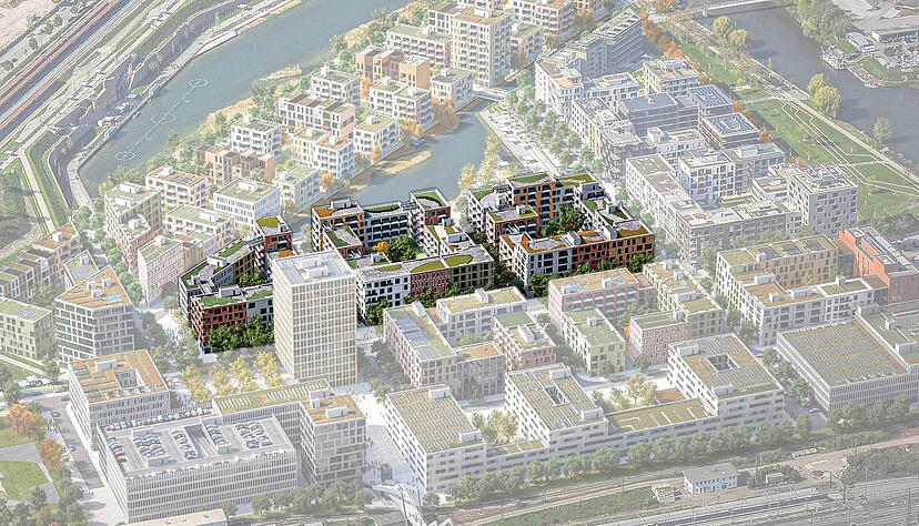 Zwischen Floßhafen und Paula-Fuchs-Allee befindet sich der zweite Bauabschnitt im neuen Stadtteil Neckarbogen. 28 Grundstücke sind hier zu vergeben.
Visualisierung: Machleidt GmbH_Stadt HN_Jens Gehrcken Zwischen Floßhafen und Paula-Fuchs-Allee befindet sich der zweite Bauabschnitt im neuen Stadtteil Neckarbogen. 28 Grundstücke sind hier zu vergeben.
Visualisierung: Machleidt GmbH_Stadt HN_Jens Gehrcken