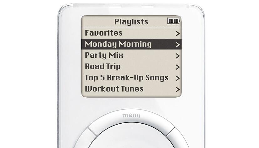 2001: Der erste iPod konnte rund 1.000 Musikstücke speichern. 2001: Der erste iPod konnte rund 1.000 Musikstücke speichern.