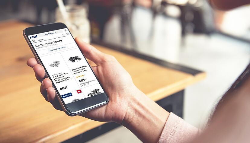 Der Onlineshop der Handelskette Real hat sich in den vergangenen Jahren zu einem der größten Marktplätze für unabhängige Händler entwickelt.
Foto: obs/real GmbH Der Onlineshop der Handelskette Real hat sich in den vergangenen Jahren zu einem der größten Marktplätze für unabhängige Händler entwickelt.
Foto: obs/real GmbH