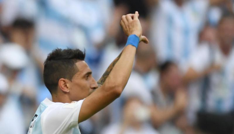 Angel di Maria jubelt &uuml;ber seinen sehenswerten Treffer zum 1:1.