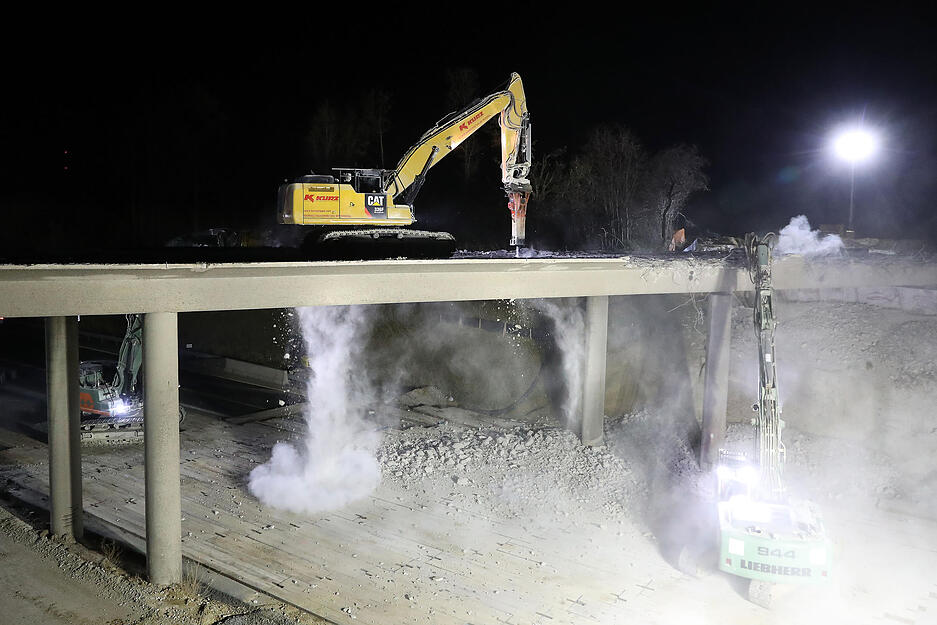 Die Brücke bei Biberach war 75 Meter lang und 9,50 Meter breit.