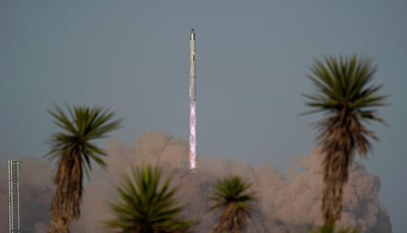 Da sah noch alles gut aus: Das Starship hebt von Florida aus ab.