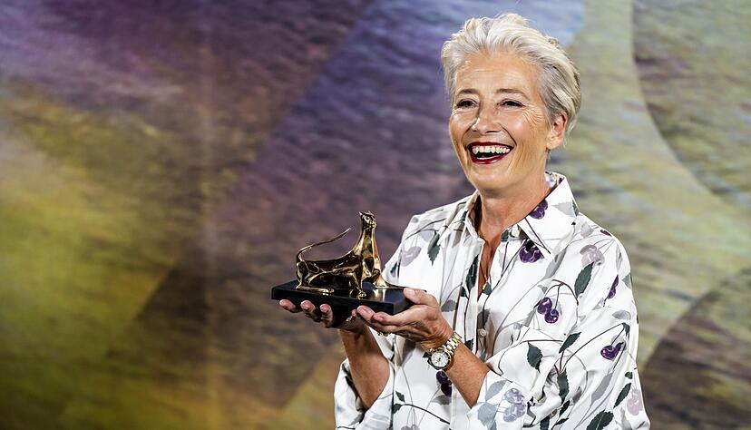 Die britische Schauspielerin Emma Thompson bei ihrer Preisverleihung - einige der glanzvollsten Minuten in der langen Geschichte des Festivals. Die britische Schauspielerin Emma Thompson bei ihrer Preisverleihung - einige der glanzvollsten Minuten in der langen Geschichte des Festivals.
