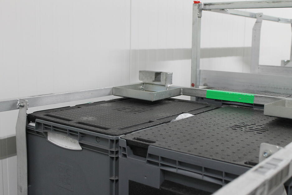 In den Hubs werden Lebensmittel je nach Temperaturbedarf zwischengelagert. In den Hubs werden Lebensmittel je nach Temperaturbedarf zwischengelagert.