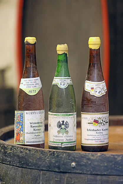 Blick in den Wein-Schatzkeller der WG Heilbronn