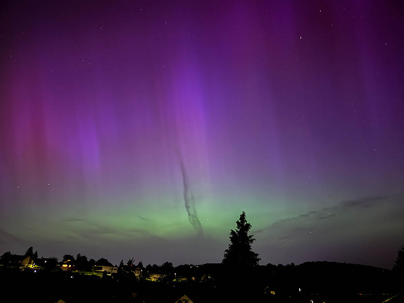 Atemberaubendes Spektakel über der Region Heilbronn: Polarlichter erhellen den Nachthimmel