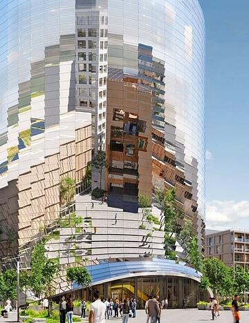 Die Visualisierung zeigt ein Gebäude des geplanten Innovationsparks Künstliche Intelligenz. Die ersten Gebäude werden gebaut. Die Visualisierung zeigt ein Gebäude des geplanten Innovationsparks Künstliche Intelligenz. Die ersten Gebäude werden gebaut.