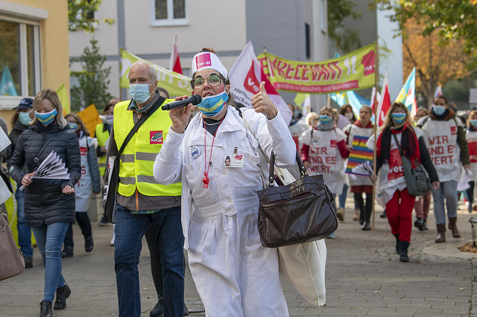 Verdi-Warnstreik in Heilbronn