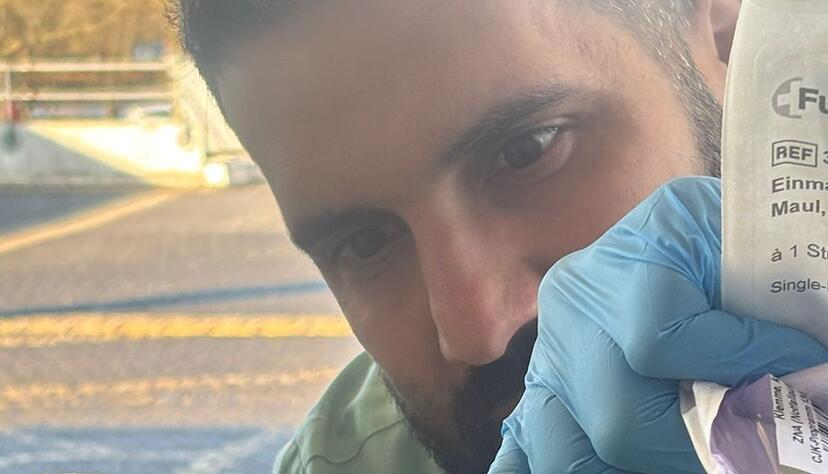 Der Vogel hatte einen f&uuml;r ihn gef&auml;hrlichen Angelhaken im Schnabel.