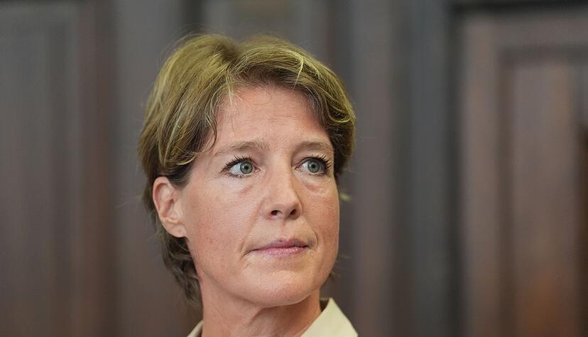 Christina Block im Gerichtssaal.