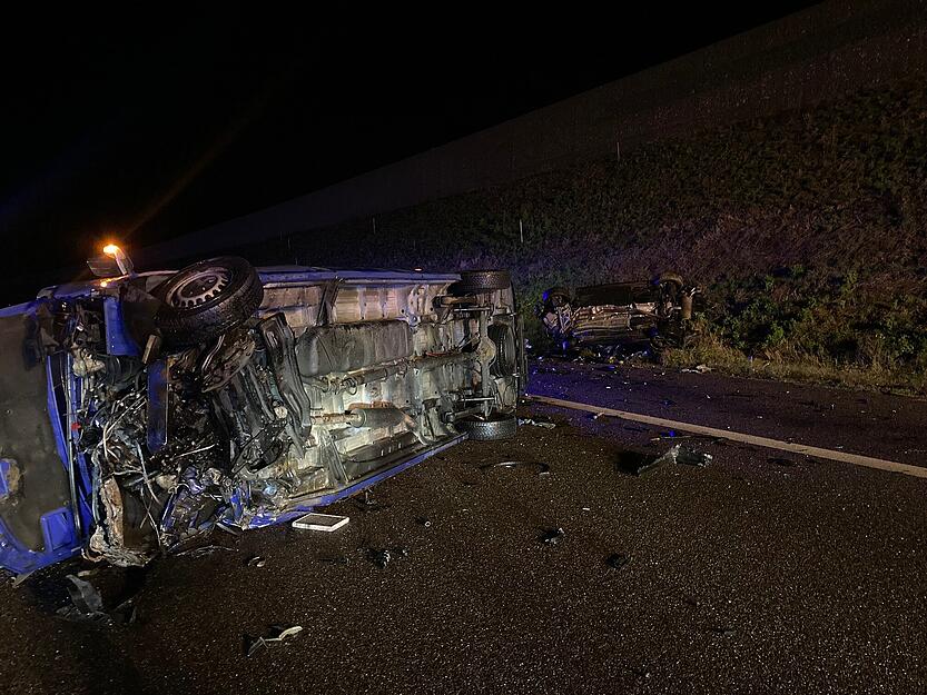 Vollsperrung der A6 nach Frontalunfall bei Heilbronn Vollsperrung der A6 nach Frontalunfall bei Heilbronn
