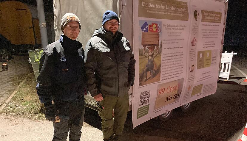 Bauernprotest vor Lidl-Zentrale in Bad Wimpfen beginnt bereits am Sonntagabend mit Vorbereitungen.