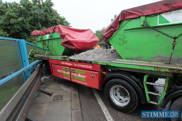 Lkw verliert Anhänger bei Neckarsulm | 31.05.