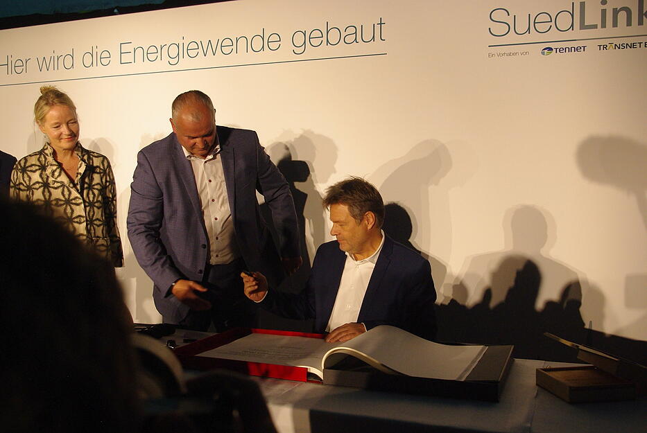 Wirtschaftsminister Habeck in Leingarten