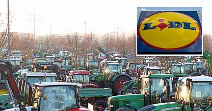 Rund 1500 Bauern haben sich letzte Woche am Sinsheimer Stadion zu einer Großdemo versammelt. Der Protest richtet sich auch gegen die Handelsketten wie Lidl. Rund 1500 Bauern haben sich letzte Woche am Sinsheimer Stadion zu einer Großdemo versammelt. Der Protest richtet sich auch gegen die Handelsketten wie Lidl.