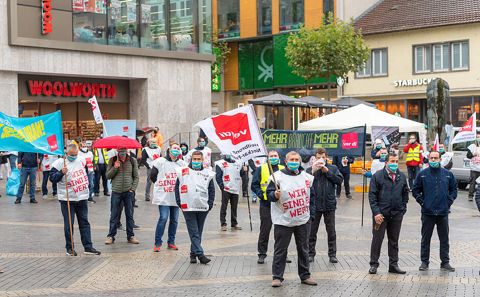 Warnstreik der Busfahrer in Heilbronn