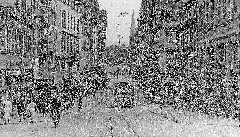 Die Heilbronner Kaiserstraße vor dem Krieg, ... Die Heilbronner Kaiserstraße vor dem Krieg, ...