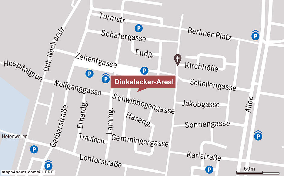 Abrissarbeiten auf dem Dinkelacker-Areal