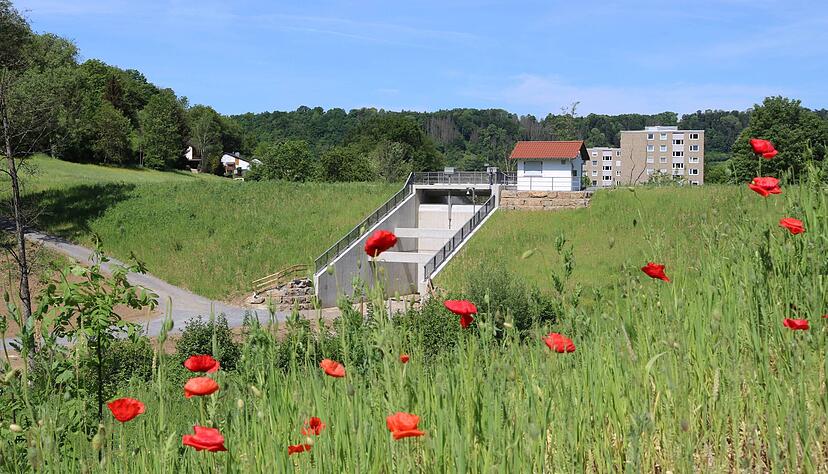 Damit das Wasser aus der Klinge bei Starkregen hier im Hochwasserrückhaltebecken landet, soll deren Verlauf verändert werden.