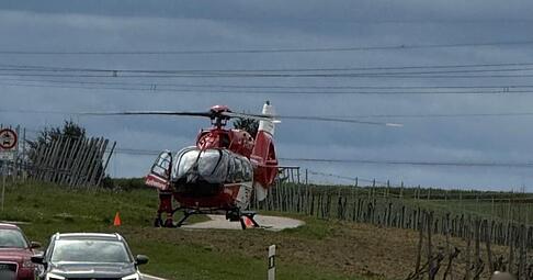 In Talheim ist ein Rettungshubschrauber gelandet. In Talheim ist ein Rettungshubschrauber gelandet.