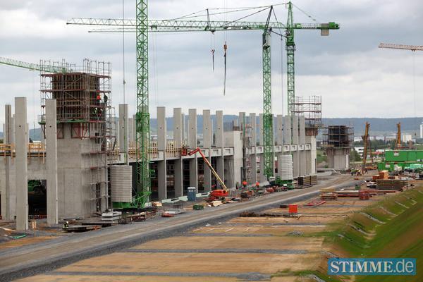 Der Neubau w&auml;chst - aufgenommen am 22. Mai 2013.