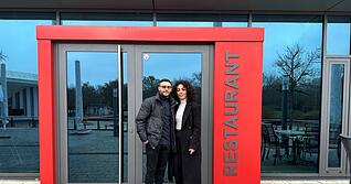 Die neuen Betreiber des Kurhaus-Restaurants: Dimitrios und seine Frau Sandra Babanatsas