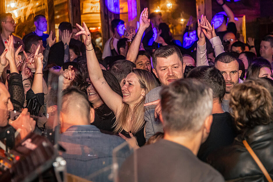Letzter Partyabend im Heilbronner Winterdorf. Letzter Partyabend im Heilbronner Winterdorf.