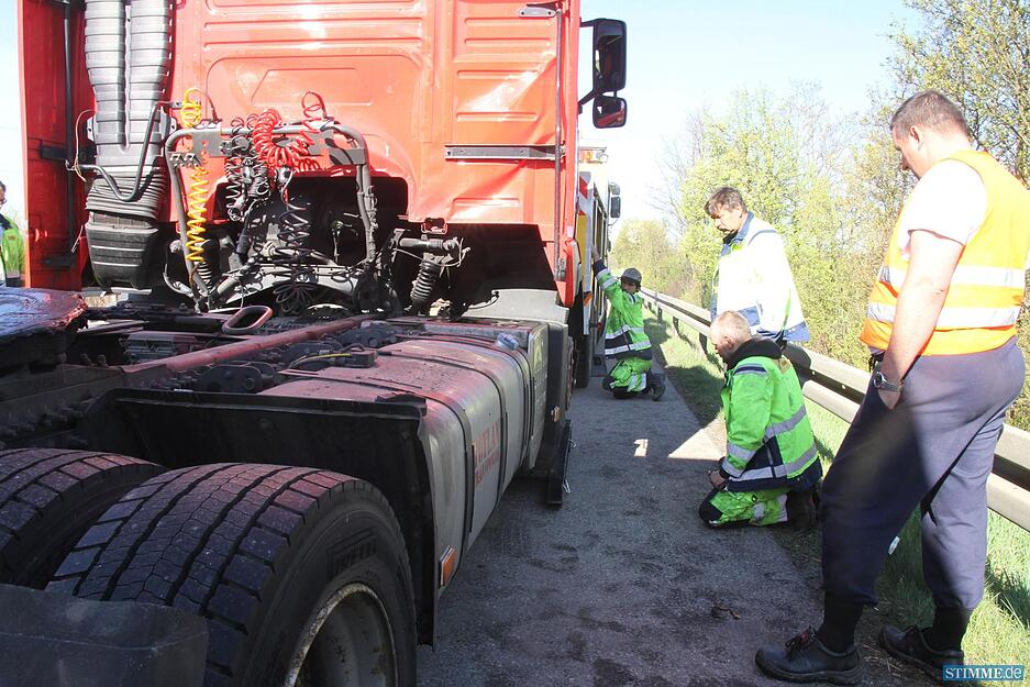 A6: Lkw-Unfall bei Ilshofen