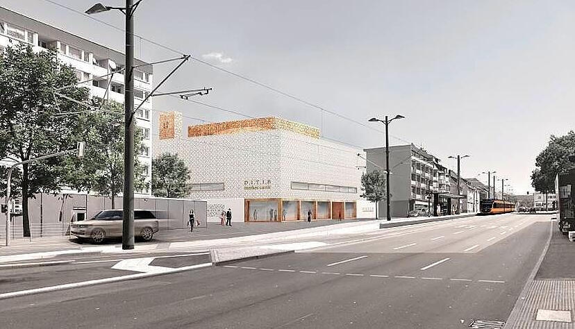Dieser ursprüngliche Entwurf von Bernardo Bader wurde verschlankt. Mittlerweile wird das Projekt von dem Heilbronner Büro Müller Architekten fortgeführt. Dieser ursprüngliche Entwurf von Bernardo Bader wurde verschlankt. Mittlerweile wird das Projekt von dem Heilbronner Büro Müller Architekten fortgeführt.