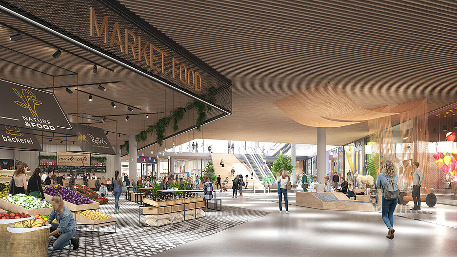 Der Komplex im Heilbronner Stadtzentrum soll künftig alles bieten, was urbanes Leben braucht, gebaut unter nachhaltigen Gesichtspunkten.
