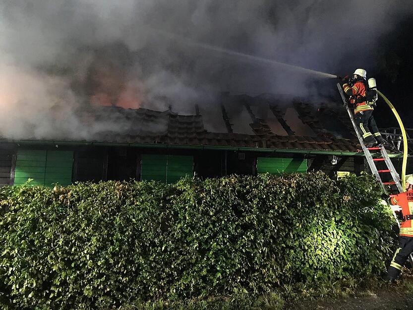 Brand der Albvereinshütte am Calvarienberg