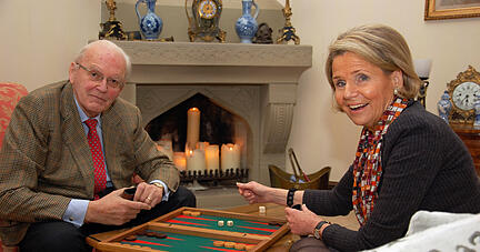 Alexandra von Berlichingen vor ihrem 70. Geburtstag mit ihrem Mann, Altbundespräsident Roman Herzog.