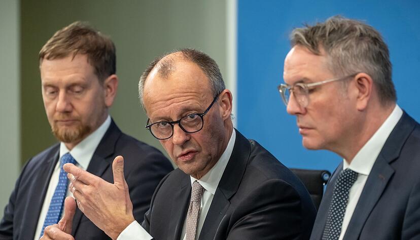 Einig beim einen Thema, zerstritten beim zweiten: Merz und die Ministerpräsidenten. Einig beim einen Thema, zerstritten beim zweiten: Merz und die Ministerpräsidenten.