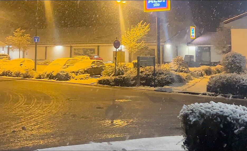 Schnee in Möckmühl.