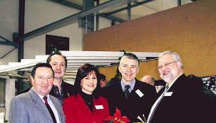 Gastgeber und Referenten bei der Firma Rath in Bad Rappenau (von links): Hans Rath, Frank Bauer, Jutta Rath-Jung, Hans Heribert Blättgen, Ulrich Burr.