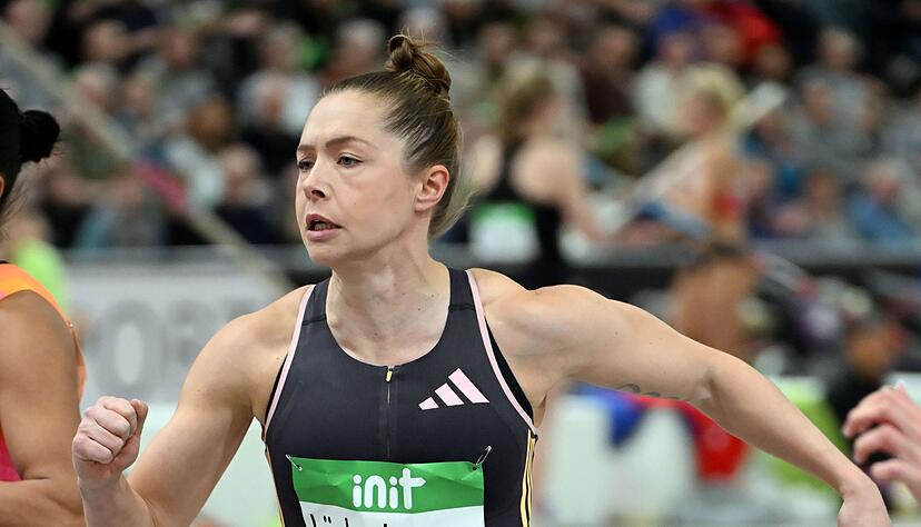 Gina L&uuml;ckenkemper war &uuml;ber 60 Meter schnell unterwegs.