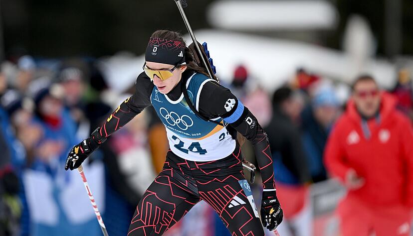 Eine, die - wie viele andere Deutsche - Vierte geworden ist: Biathletin Vanessa Voigt.