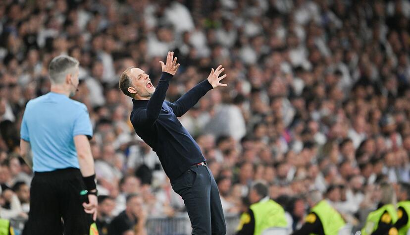 Trainer Thomas Tuchel erlebte mit dem FC Bayern ganz bittere Schlussminuten in Madrid. Trainer Thomas Tuchel erlebte mit dem FC Bayern ganz bittere Schlussminuten in Madrid.