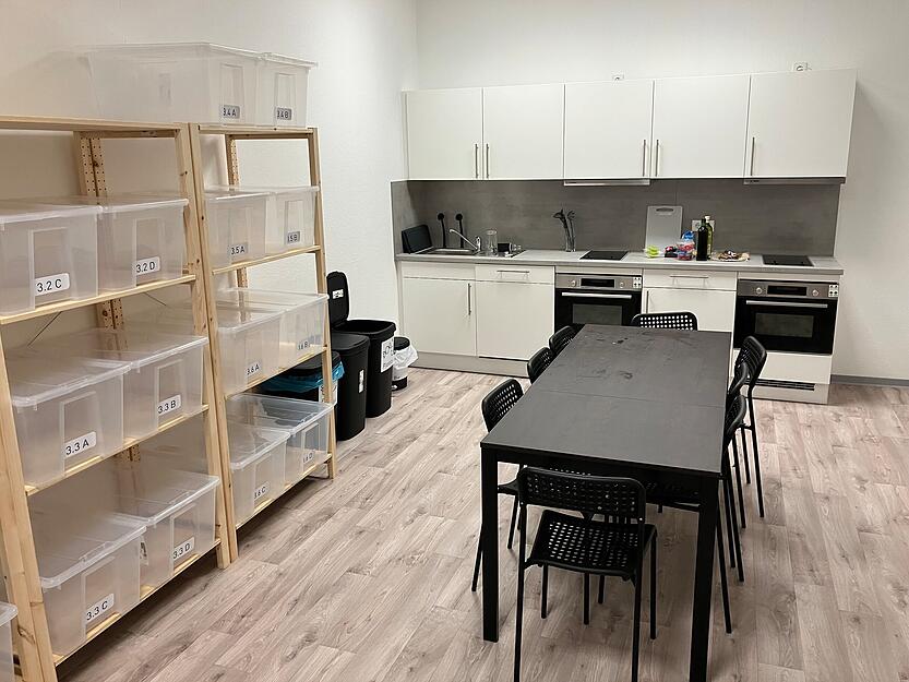Gut ausgestattet: So sieht es einer Küche im Studentenwohnheim im Wollhaus Heilbronn aus.