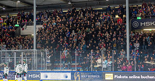 Beim letzten Heimspiel der Saison und vor ungekl&auml;rter Zukunft wollen es sich viele Fans der Heilbronner Falken nicht nehmen lassen, ihr Team zu unterst&uuml;tzen.