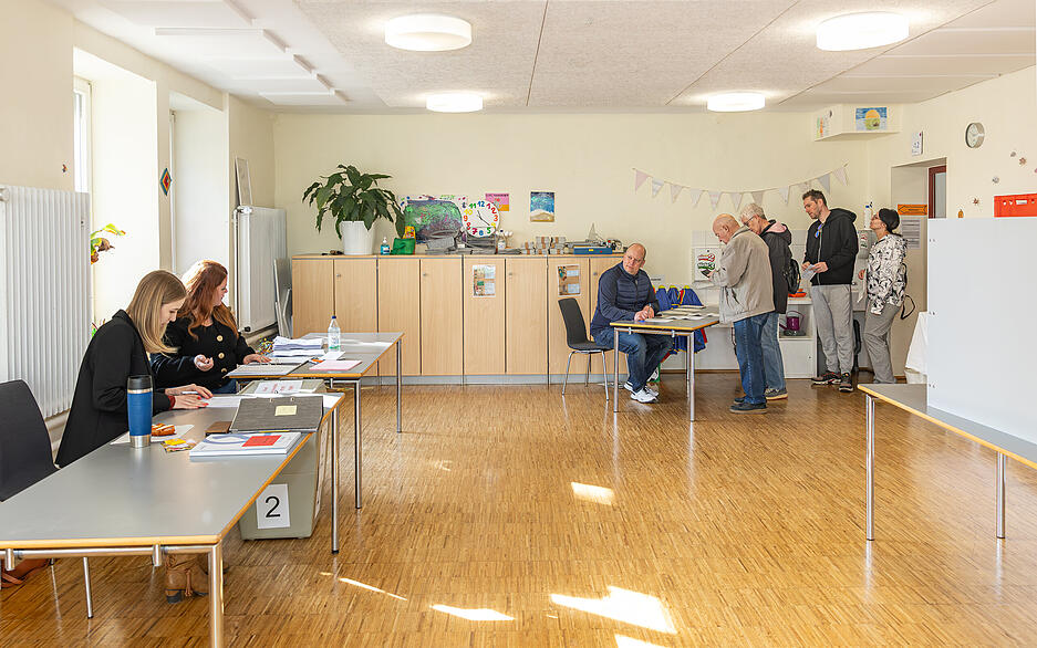 Die Herzog-Ulrich-Schule in Lauffen dient bei der Landtagswahl als Wahllokal. Die Herzog-Ulrich-Schule in Lauffen dient bei der Landtagswahl als Wahllokal.