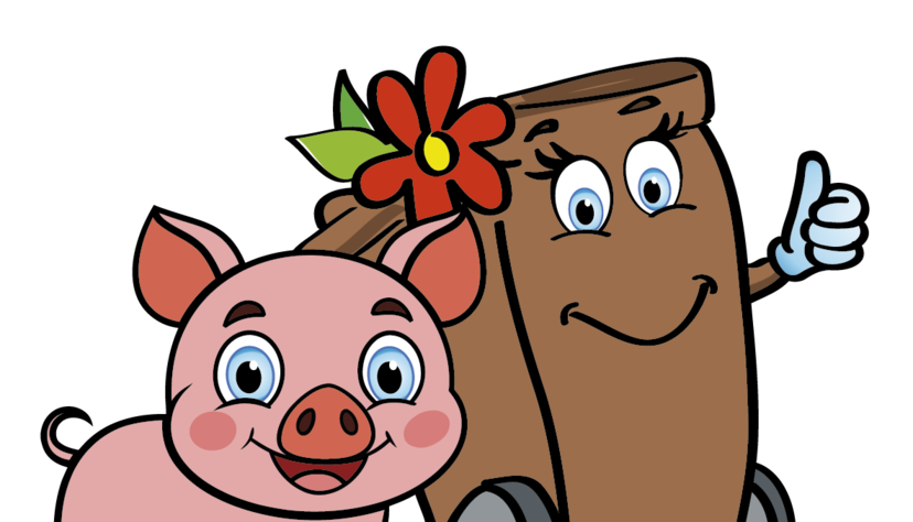 BETty und Wutzi sind erfreut – keine Fremdstoffe in der Tonne gefunden. BETty und Wutzi sind erfreut – keine Fremdstoffe in der Tonne gefunden.