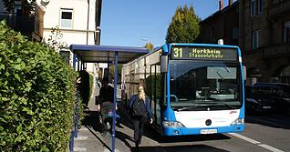 Der Stadtbus der Linie 31 verkehrt zwischen der Heilbronner Innenstadt und Horkheim und st&ouml;&szlig;t dabei oft an seine Kapazit&auml;tsgrenze.