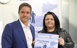 Kathleen Böhme und Ralf Reichert, Redaktionsleiter Hohenloher Zeitung. Kathleen Böhme und Ralf Reichert, Redaktionsleiter Hohenloher Zeitung.