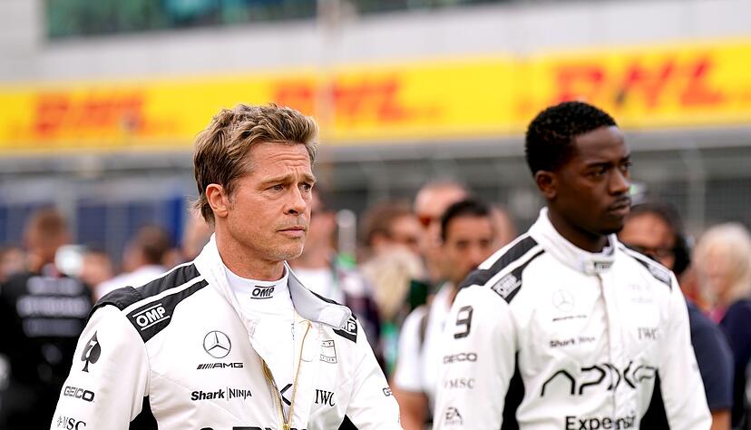Brad Pitt (l) und Damson Idris, beim Dreh von «F1». Brad Pitt (l) und Damson Idris, beim Dreh von «F1».