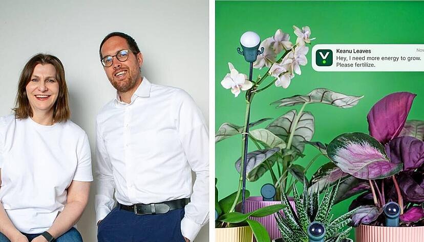 Claudia Nassif und Alexander Schmitt haben die sogenannten Fyta Beams entwickelt, die den Umgang mit Zimmerpflanzen revolutionieren soll.